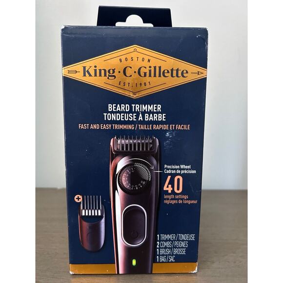 Braun King C. Gillette Cordless Beard Trimmer Kit 2 | Holds 1 Month Charge NEW - Picture 1 of 9